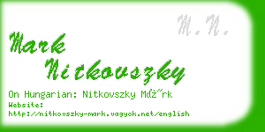 mark nitkovszky business card